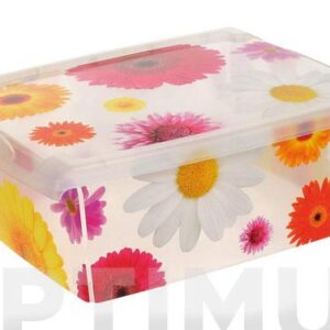 Caja fashion box pink flowers Keeper 10 litros 14 x 39 x 29 cm
