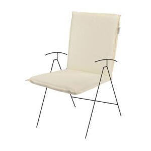 Cojin silla con respaldo bajo zippo crudo 95 x 48 x 6 cm