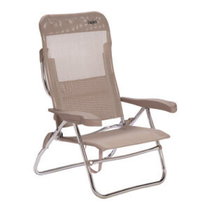 Silla playa reclinable 7 posiciones Beige Crespo