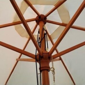 Parasol madera crudo 2,5 m tubo 38 mm Import
