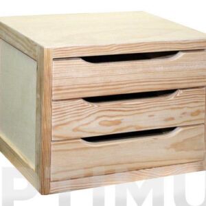 CAJONERA PINO NATURA 3 CAJONES  - 39 X 29,5 X 30 CM