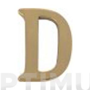 Letra "d" latón/75 pulido brillo Sicrom